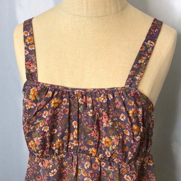 Pink Rose Women’s Spaghetti Straps Floral Top    Size S - Picture 3 of 10